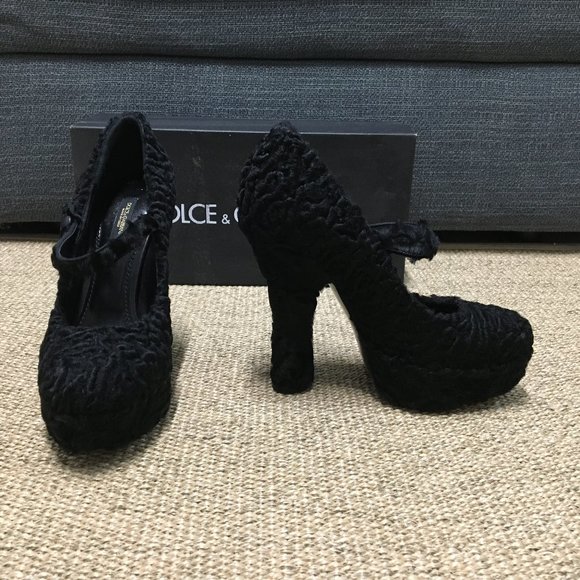 Dolce&Gabbana black leather platform pump like new - Picture 2 of 5